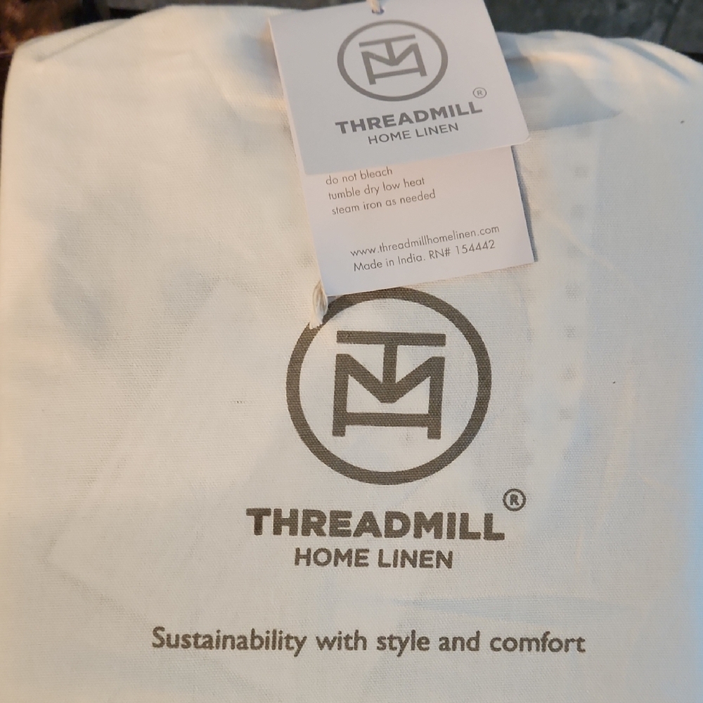 Threadmill Home Linen Blue Queen Sheet Set